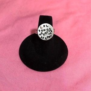 Owl You Need Is Love Handcrafted Aluminum Ring